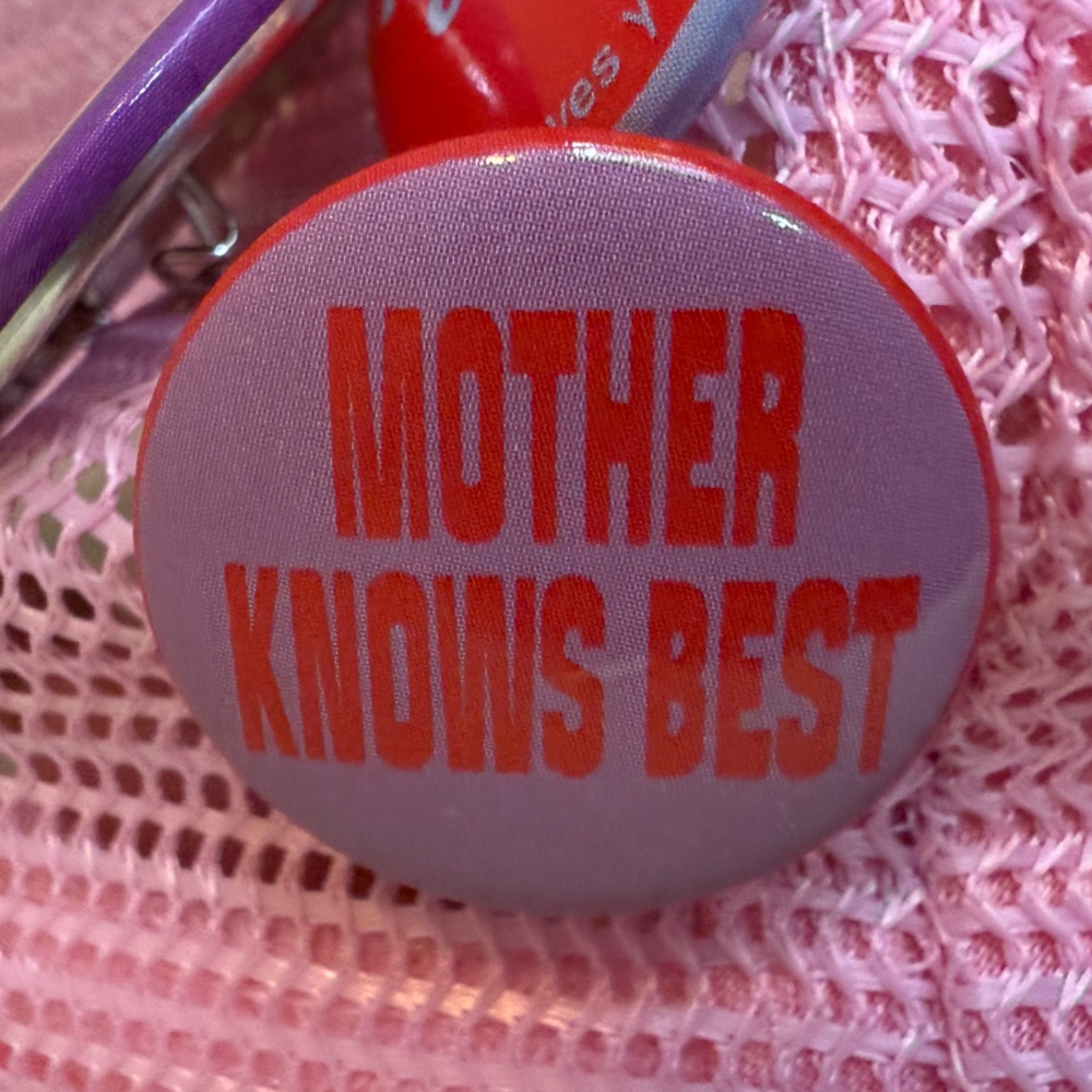MOTHER Corduroy 'Mother Knows Best' Cap in Wine and Pink - Picture 6 of 14